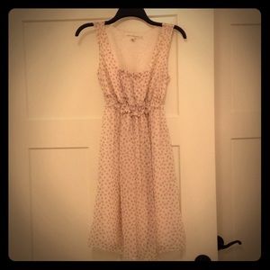 Ruffled pink polka dot dress